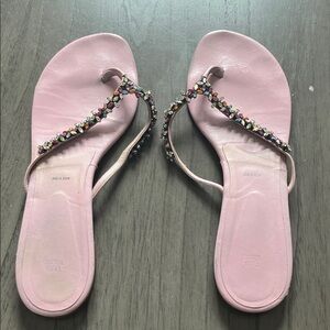 Vera Wang Pink Embellished Sandals